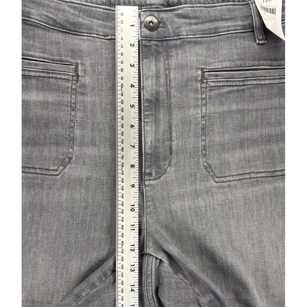 NWT J. Jill Size 24 High Rise Flare Jeans Galaxy Wash Grey Stretch Denim Boho - Picture 12 of 13
